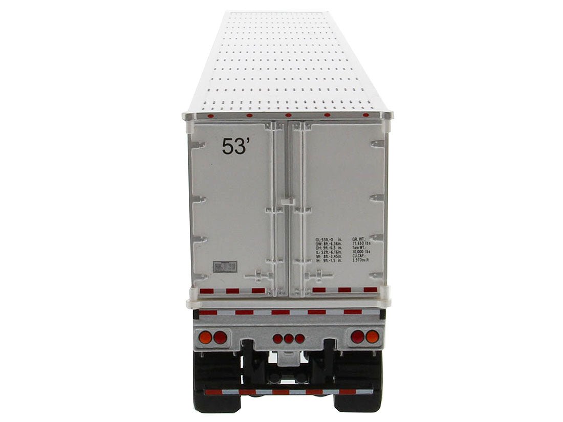 Peterbilt 579 UltraLoft Truck Tractor Red with "CAT Caterpillar" Mural Dry Van Trailer "Transport Series" 1/50 Diecast Model by Diecast Masters-Diecast Masters-ModelCars.com