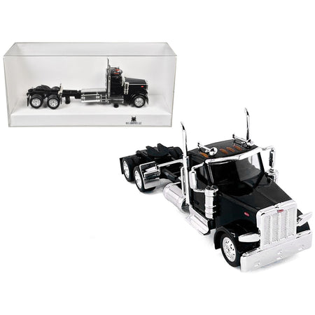 Peterbilt 589 2-Axel Day Cab Black 1/87 (HO) Plastic Model Car by HO Logistics-HO Logistics Replicas-ModelCars.com