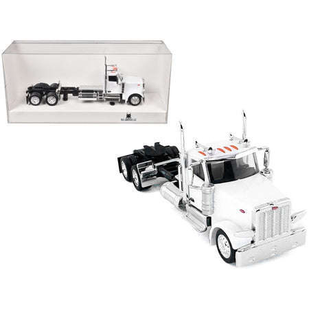 Peterbilt 589 2-Axel Day Cab White 1/87 (HO) Plastic Model Car by HO Logistics-HO Logistics Replicas-ModelCars.com