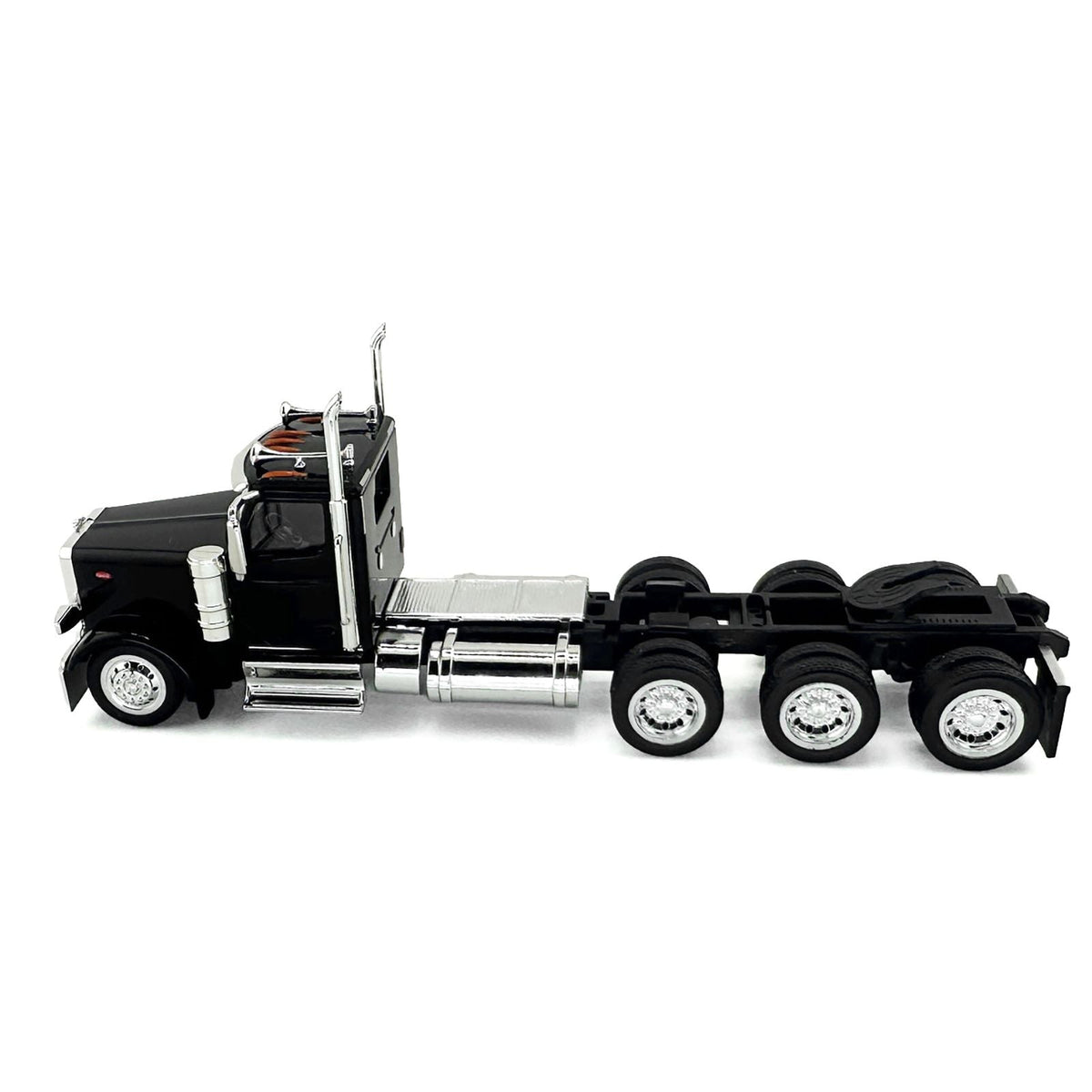 Peterbilt 589 3-Axel Day Cab Black 1/87 (HO) Plastic Model Car by HO Logistics-HO Logistics Replicas-ModelCars.com