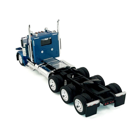 Peterbilt 589 3-Axel Day Cab Blue Metallic 1/87 (HO) Plastic Model Car by HO Logistics-HO Logistics Replicas-ModelCars.com