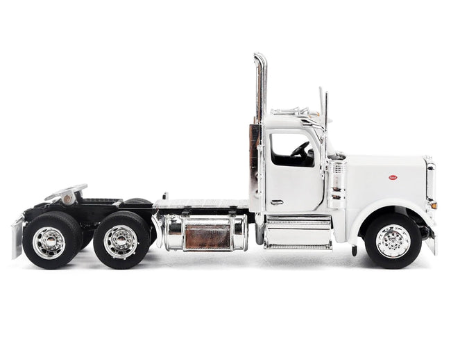 Peterbilt 589 Tandem-Axle Legendary Package Truck Tractor with 58" Sleeper White "Transport Series" 1/64 Diecast Model by Diecast Masters-Diecast Masters-ModelCars.com