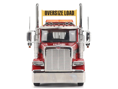 Peterbilt 589 Tandem-Axle Truck Tractor with Day Cab Legendary Red "Transport Series" 1/32 Diecast Model by Diecast Masters-Diecast Masters-ModelCars.com