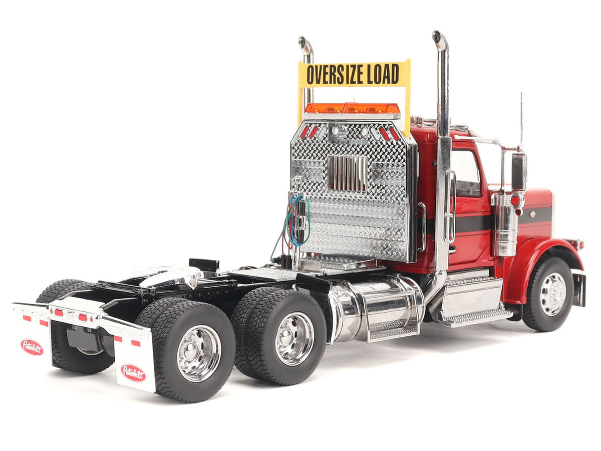 Peterbilt 589 Tandem-Axle Truck Tractor with Day Cab Legendary Red "Transport Series" 1/32 Diecast Model by Diecast Masters-Diecast Masters-ModelCars.com