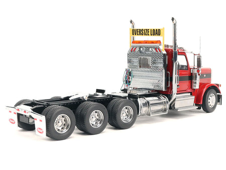 Peterbilt 589 Tridem-Axle Truck Tractor with Day Cab Legendary Red "Transport Series" 1/32 Diecast Model by Diecast Masters-Diecast Masters-ModelCars.com