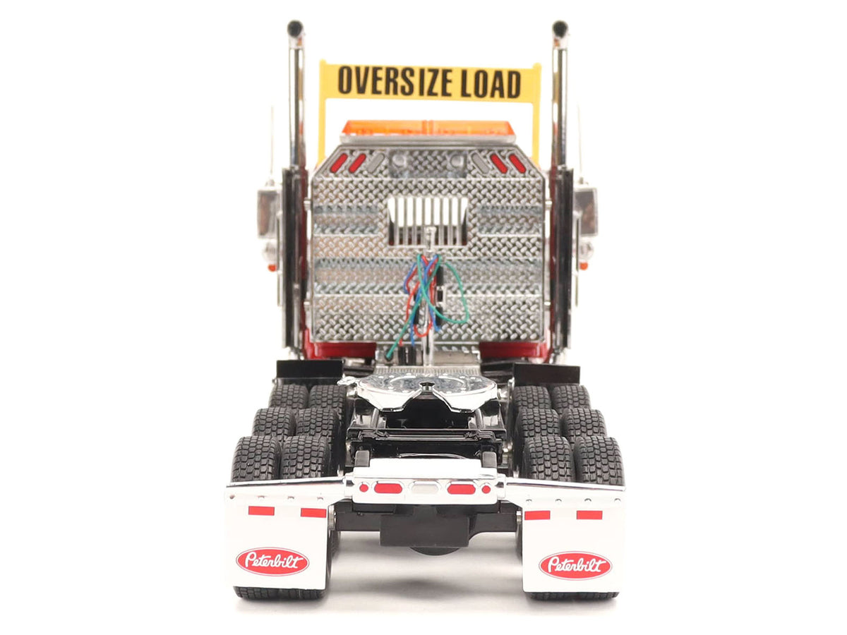 Peterbilt 589 Tridem-Axle Truck Tractor with Day Cab Legendary Red "Transport Series" 1/32 Diecast Model by Diecast Masters-Diecast Masters-ModelCars.com