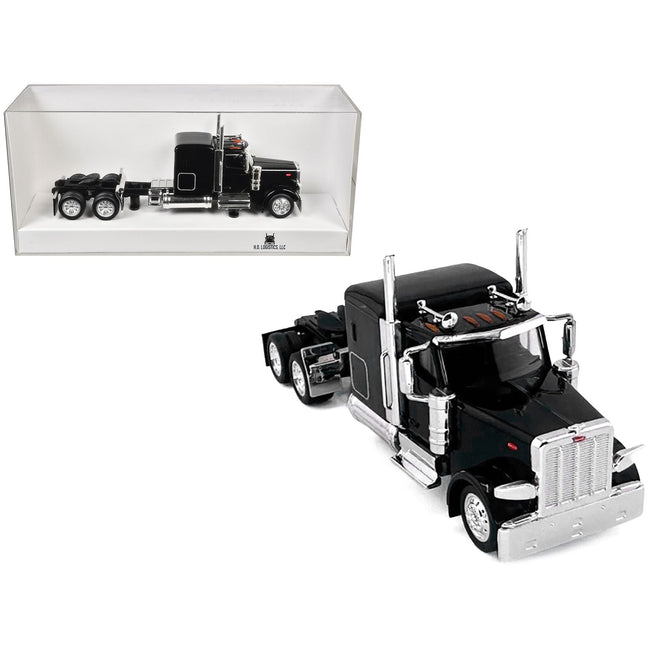 Peterbilt 589 Truck with 72 Inch Sleeper Black 1/87 (HO) Plastic Model Car by HO Logistics-HO Logistics Replicas-ModelCars.com