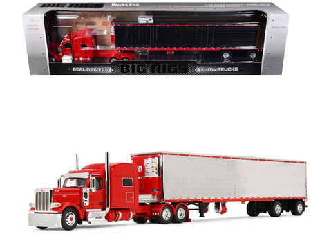 Peterbilt 589 with 78" Mid-Roof Sleeper and 53' Utility Trailer with Reefer "Blackjack Express LLC" Red "Big Rigs" Series II 6 1/64 Diecast Model by DCP/First Gear-First Gear-ModelCars.com