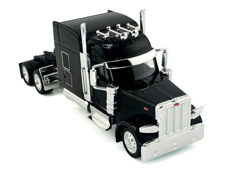 Peterbilt 589 with Stand Up Sleeper Cab Black 1/87 (HO) Plastic Model Car by HO Logistics-HO Logistics Replicas-ModelCars.com