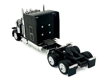 Peterbilt 589 with Stand Up Sleeper Cab Black 1/87 (HO) Plastic Model Car by HO Logistics-HO Logistics Replicas-ModelCars.com