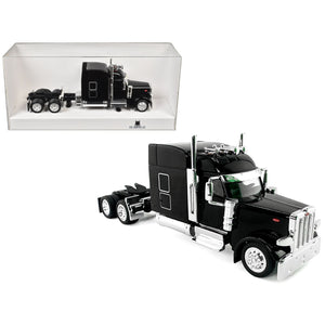 Peterbilt 589 with Stand Up Sleeper Cab Black 1/87 (HO) Plastic Model Car by HO Logistics