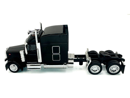 Peterbilt 589 with Stand Up Sleeper Cab Black 1/87 (HO) Plastic Model Car by HO Logistics-HO Logistics Replicas-ModelCars.com