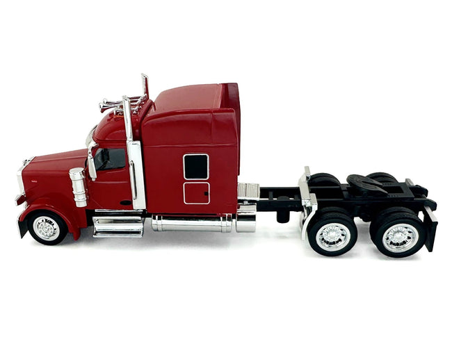 Peterbilt 589 with Stand Up Sleeper Cab Red 1/87 (HO) Plastic Model Car by HO Logistics-HO Logistics Replicas-ModelCars.com
