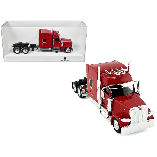 Peterbilt 589 with Stand Up Sleeper Cab Red 1/87 (HO) Plastic Model Car by HO Logistics-HO Logistics Replicas-ModelCars.com