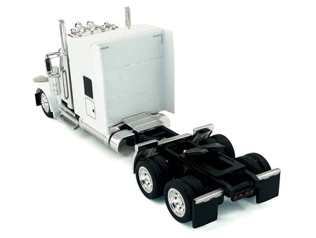 Peterbilt 589 with Stand Up Sleeper Cab White 1/87 (HO) Plastic Model Car by HO Logistics-HO Logistics Replicas-ModelCars.com