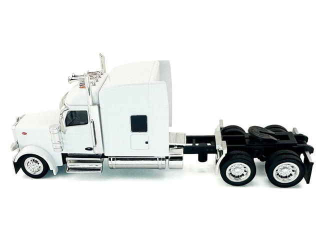 Peterbilt 589 with Stand Up Sleeper Cab White 1/87 (HO) Plastic Model Car by HO Logistics-HO Logistics Replicas-ModelCars.com