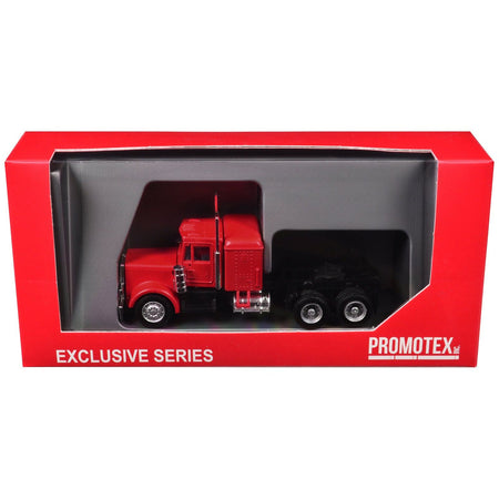 Peterbilt Long Tractor Red 1/87 (HO) Plastic Model Car by Promotex - Promotex - ModelCars.com