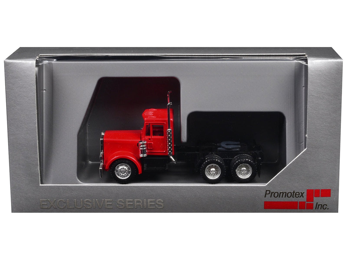 Peterbilt Short Day Cab Red 1/87 (HO) Plastic Model Car by Promotex-Promotex-ModelCars.com