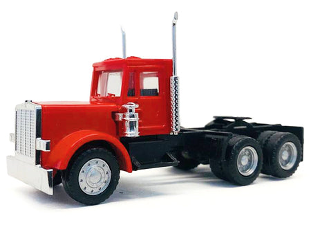 Peterbilt Short Day Cab with Updated Grill Red 1/87 (HO) Plastic Model Car by Promotex-Promotex-ModelCars.com