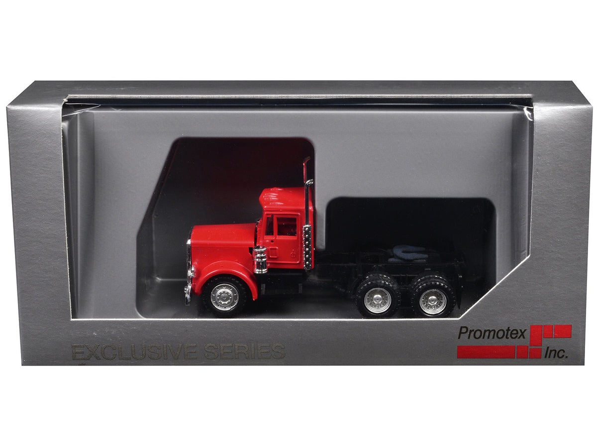 Peterbilt Short Day Cab with Updated Grill Red 1/87 (HO) Plastic Model Car by Promotex-Promotex-ModelCars.com