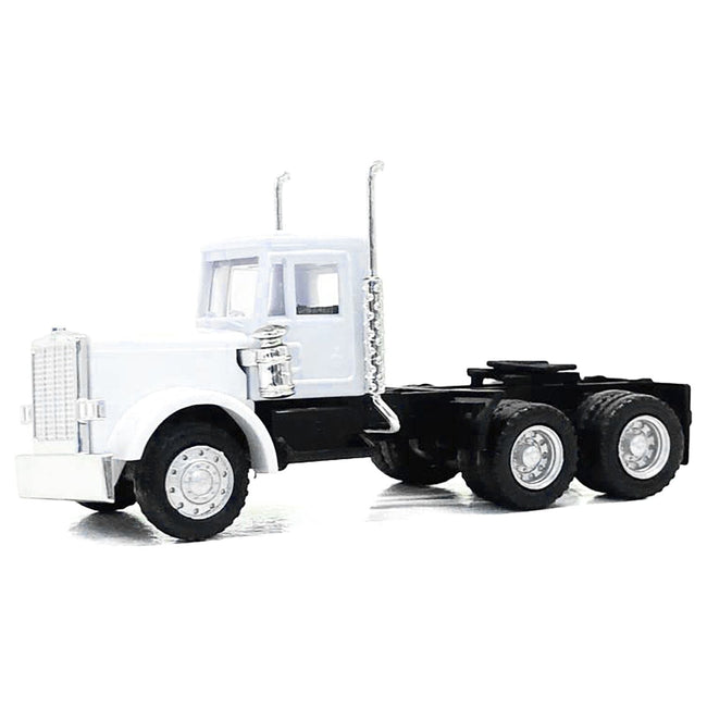 Peterbilt Short Day Cab with Updated Grill White 1/87 (HO) Plastic Model Car by Promotex-Promotex-ModelCars.com