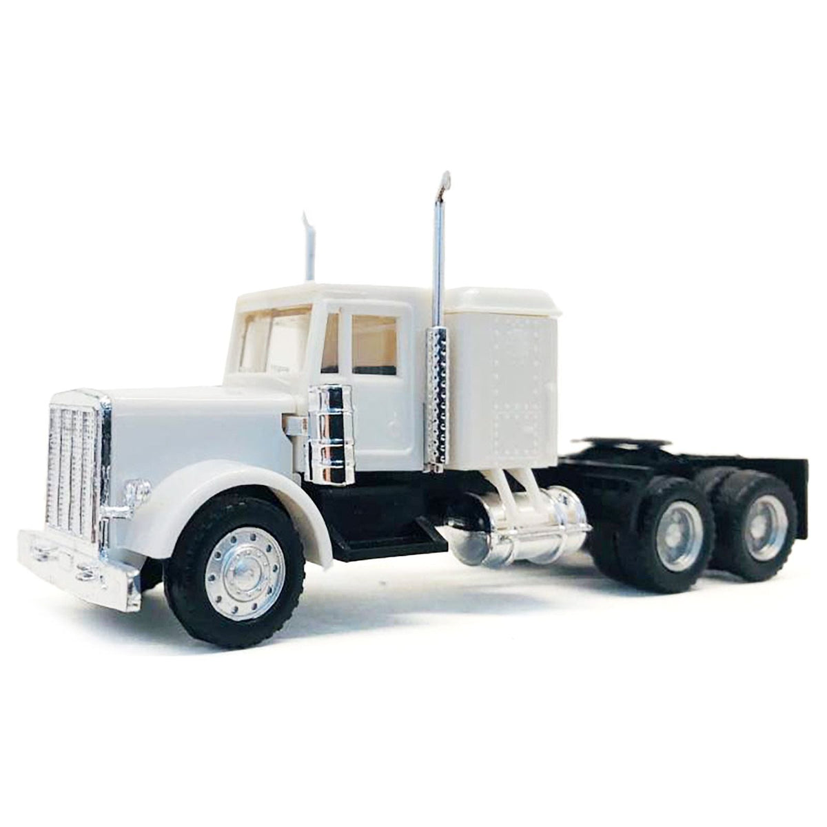Peterbilt Sleeper Cab White 1/87 (HO) Plastic Model Car by Promotex-Promotex-ModelCars.com