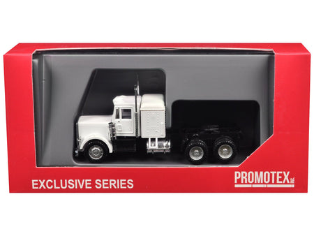 Peterbilt Sleeper Cab White 1/87 (HO) Plastic Model Car by Promotex-Promotex-ModelCars.com