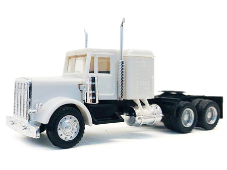 Peterbilt Sleeper Cab White 1/87 (HO) Plastic Model Car by Promotex-Promotex-ModelCars.com