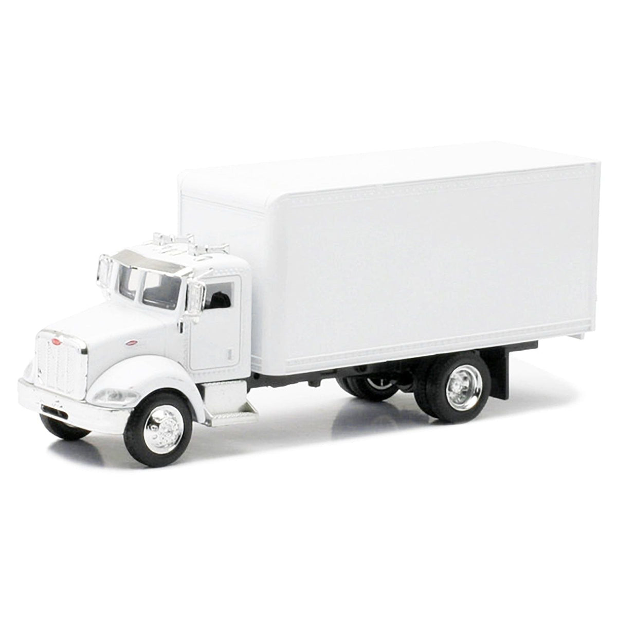 Peterbilt Utility 335 Box Truck White 1/43 Diecast Model by New Ray-New Ray-ModelCars.com