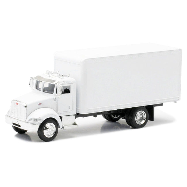 Peterbilt Utility 335 Box Truck White 1/43 Diecast Model by New Ray-New Ray-ModelCars.com