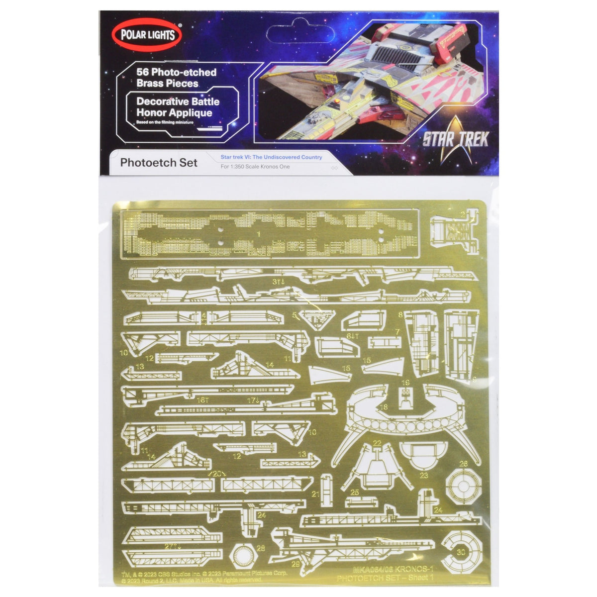 Photoetch Set for Klingon Kronos One Spaceship "Star Trek VI: The Undiscovered Country" (1991) Movie 1/350 Scale by Polar Lights-Polar Lights-ModelCars.com