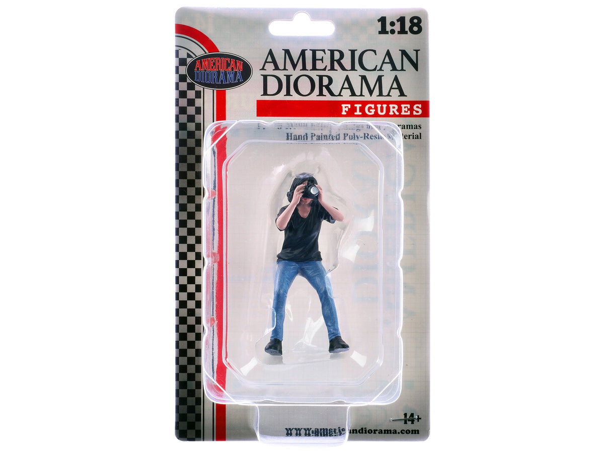 "Photographers" Figure #4 for 1/18 Scale Models by American Diorama-American Diorama-ModelCars.com