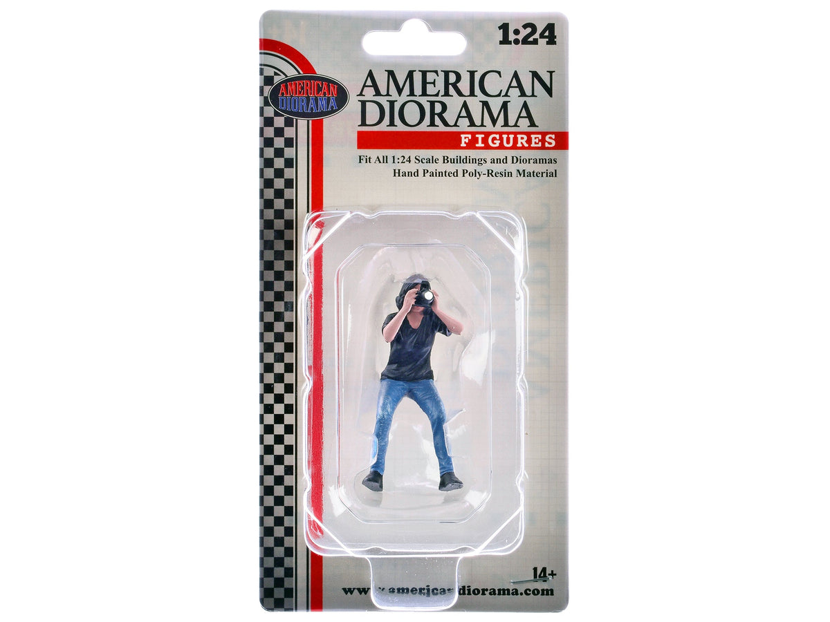 "Photographers" Figure #4 for 1/24 Scale Models by American Diorama-American Diorama-ModelCars.com