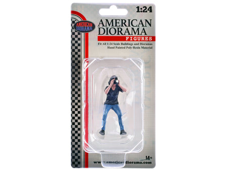 "Photographers" Figure #4 for 1/24 Scale Models by American Diorama-American Diorama-ModelCars.com
