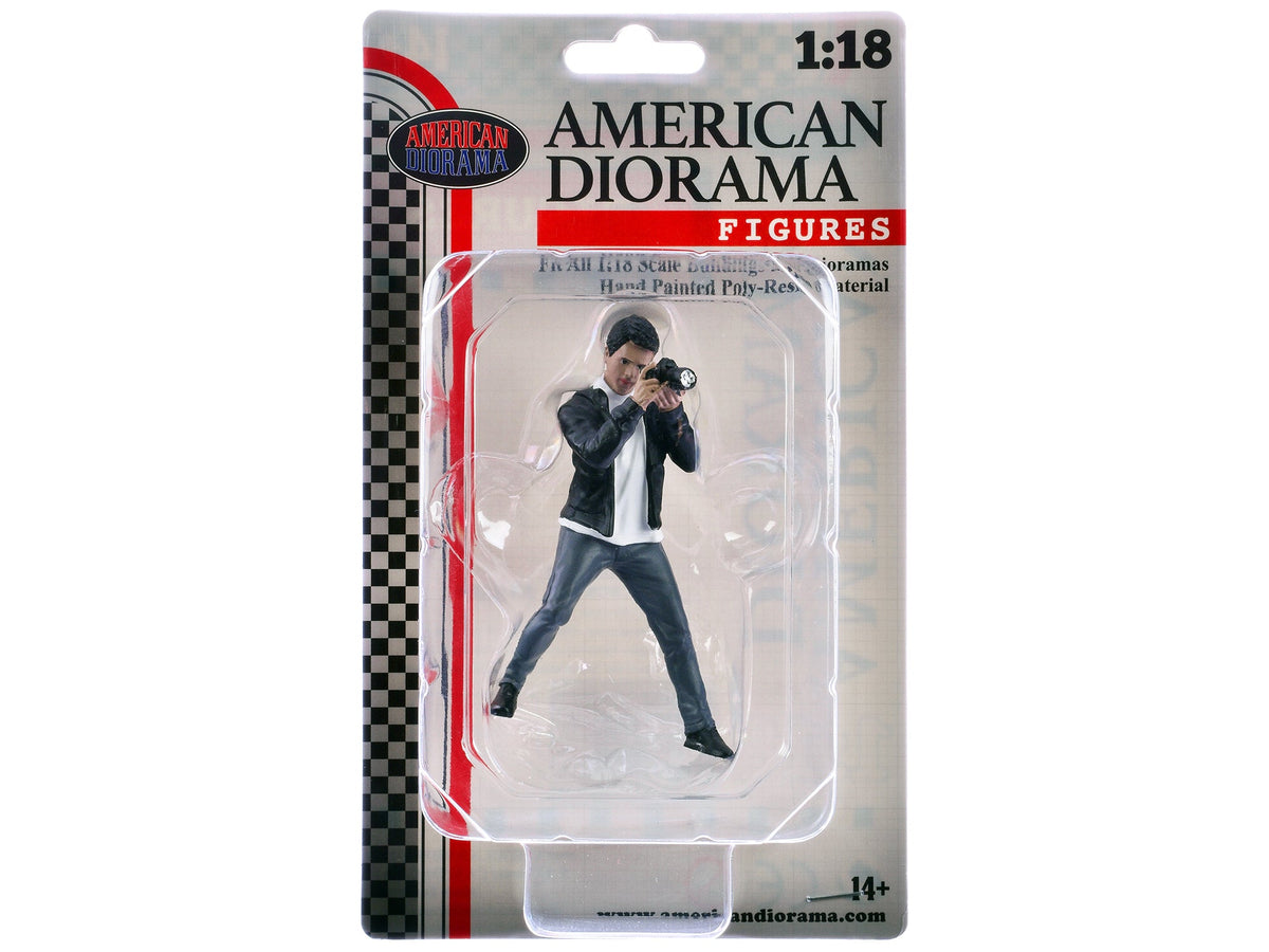 "Photographers" Figure #6 for 1/18 Scale Models by American Diorama-American Diorama-ModelCars.com