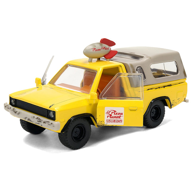 Pizza Planet Truck Yellow (Weathered) with Beige Camper "Toy Story" (1995) Movie "Hollywood Rides" Series 1/32 Diecast Model Car by Jada-Jada-ModelCars.com
