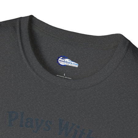 Plays With Blocks Vintage T-Shirt - Text Design + Graphic-Modelcars.com-ModelCars.com