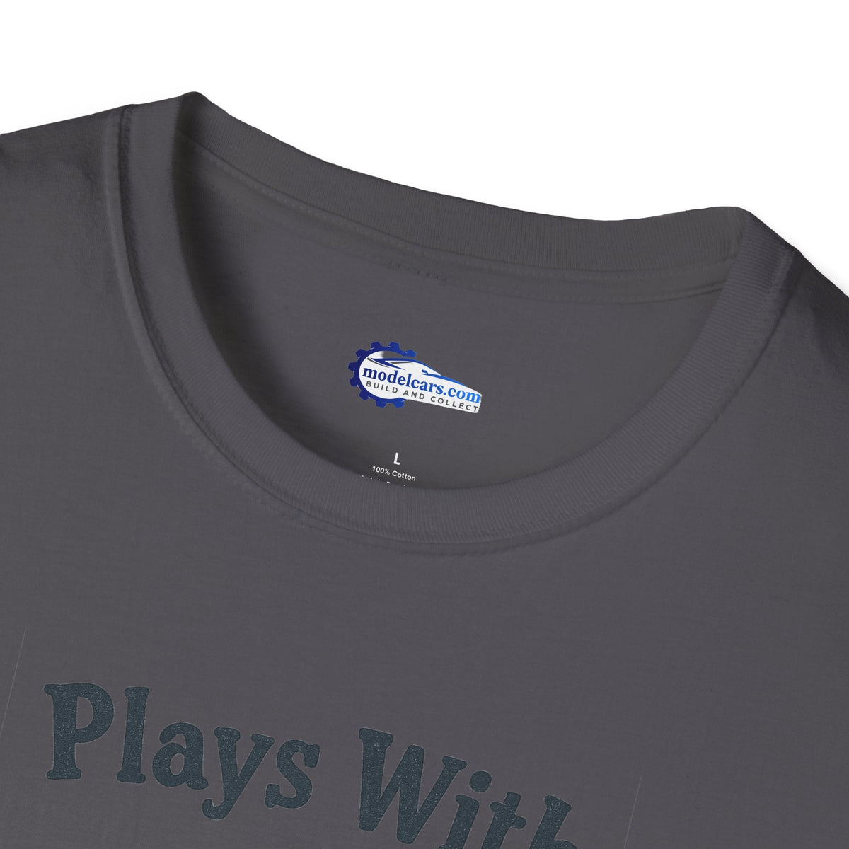 Plays With Blocks Vintage T-Shirt - Text Design + Graphic-Modelcars.com-ModelCars.com