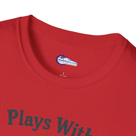 Plays With Blocks Vintage T-Shirt - Text Design + Graphic-Modelcars.com-ModelCars.com