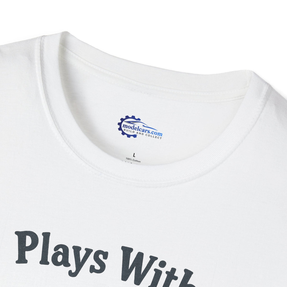 Plays With Blocks Vintage T-Shirt - Text Design + Graphic-Modelcars.com-ModelCars.com