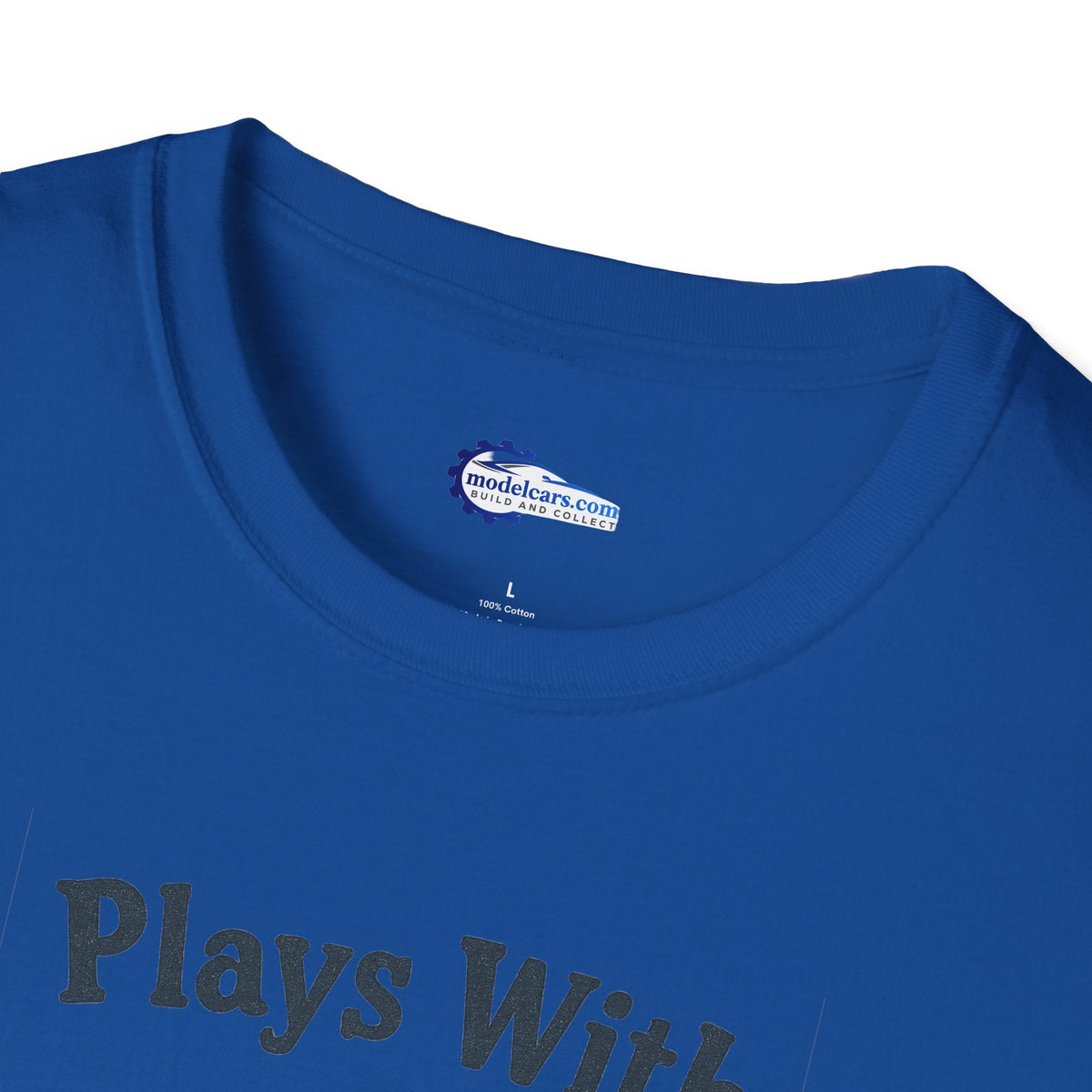 Plays With Blocks Vintage T-Shirt - Text Design + Graphic-Modelcars.com-ModelCars.com