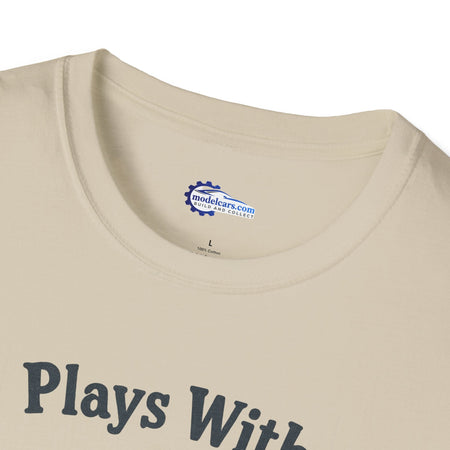 Plays With Blocks Vintage T-Shirt - Text Design + Graphic-Modelcars.com-ModelCars.com