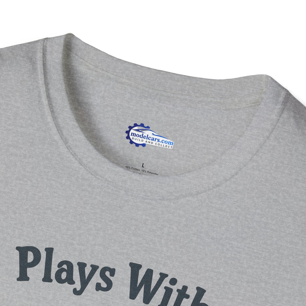 Plays With Blocks Vintage T-Shirt - Text Design + Graphic-Modelcars.com-ModelCars.com
