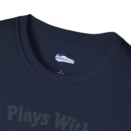 Plays With Blocks Vintage T-Shirt - Text Design + Graphic-Modelcars.com-ModelCars.com