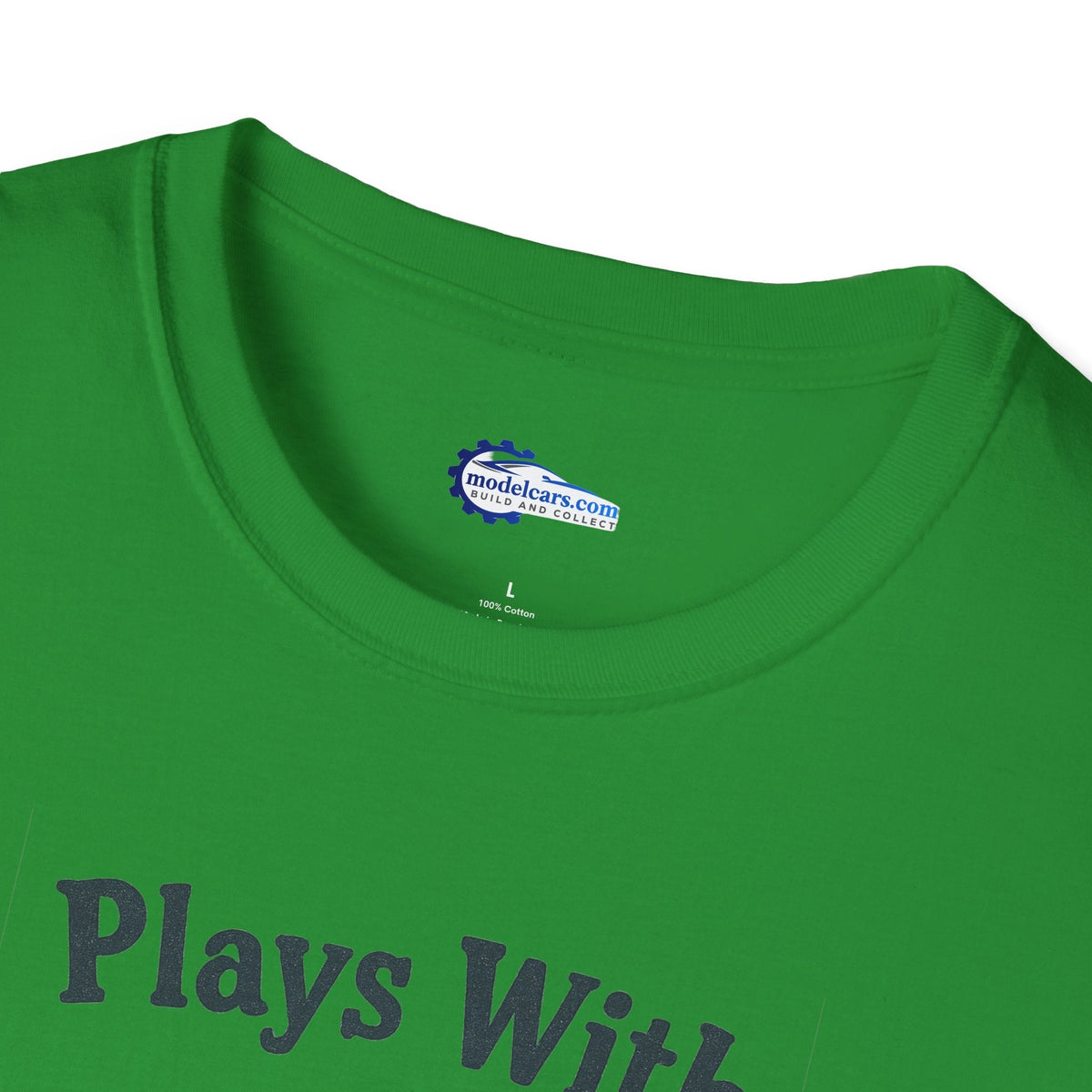 Plays With Blocks Vintage T-Shirt - Text Design + Graphic-Modelcars.com-ModelCars.com
