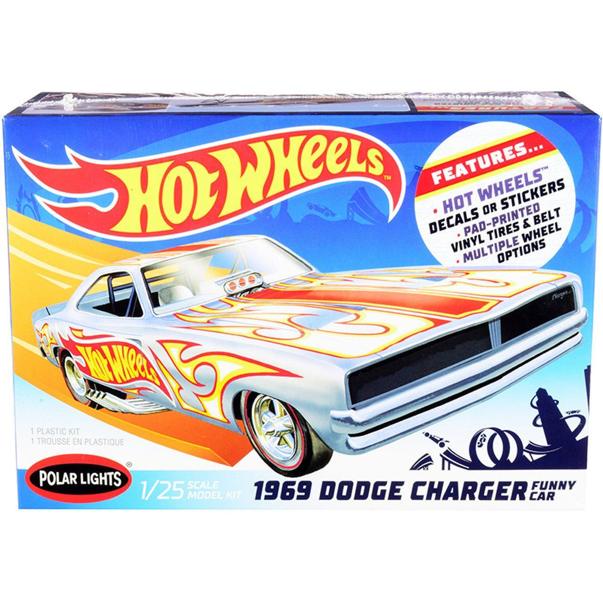 Polar Lights 1969 Dodge Charger Funny Car Hot Wheels 1/25 Scale Model Kit - Polar Lights - ModelCars.com