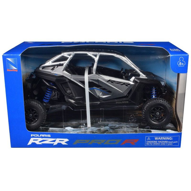 Polaris RZR Pro R UTV Silver Metallic and Black 1/18 Diecast Model by New Ray-New Ray-ModelCars.com