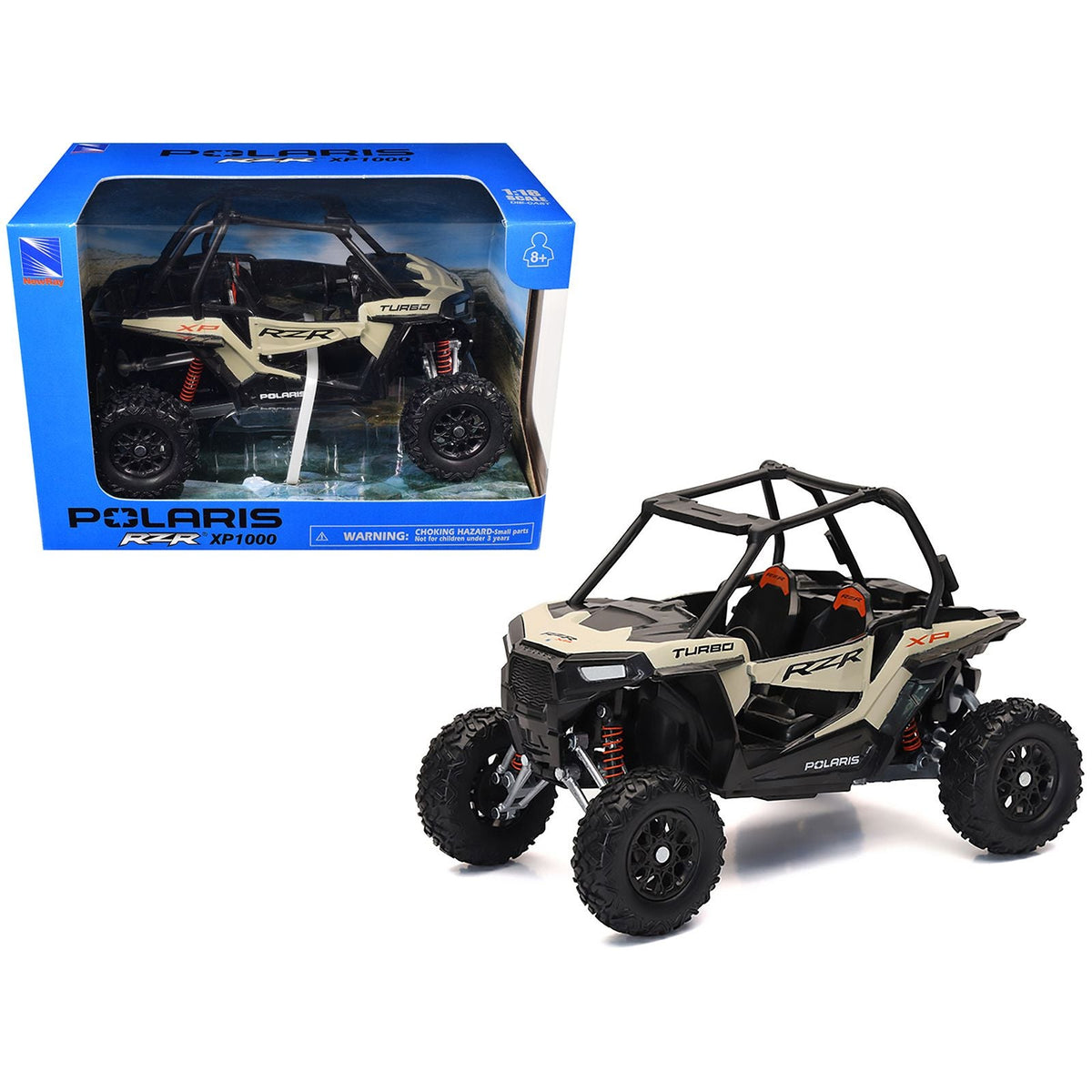 Polaris RZR XP 1000 Dune Buggy Sand Metallic 1/18 Diecast Model by New Ray-New Ray-ModelCars.com