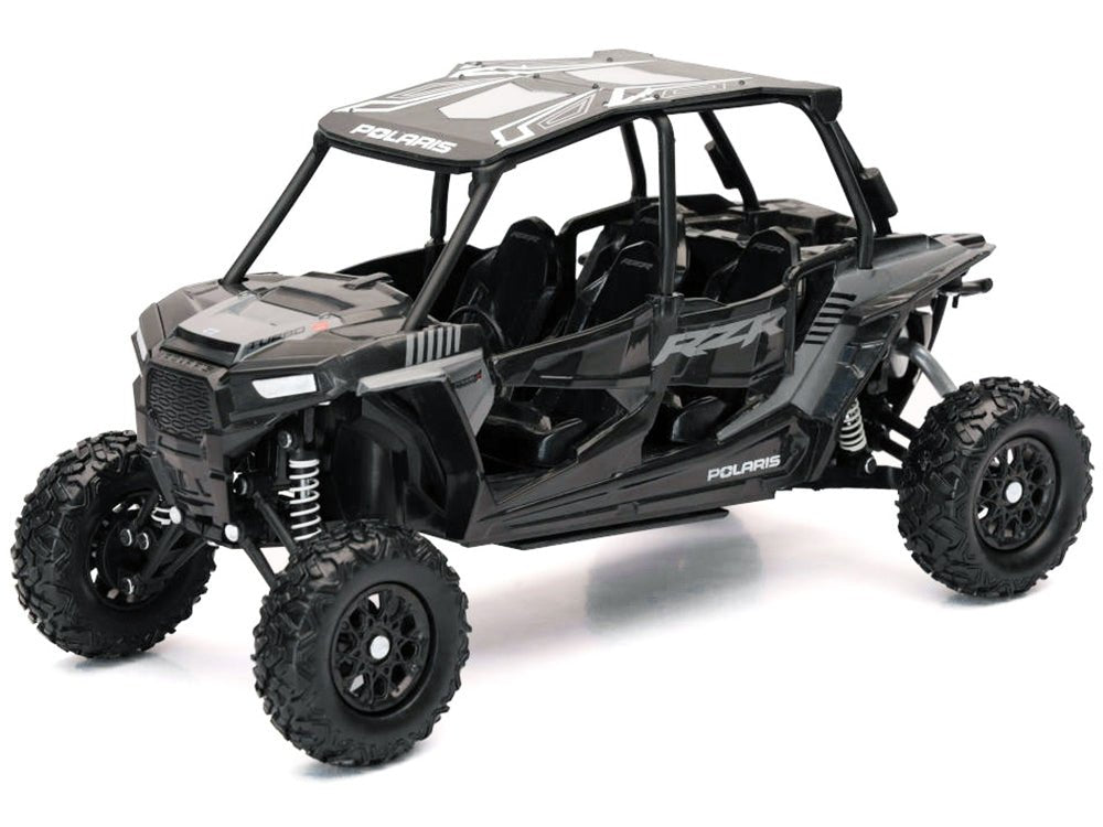 Polaris RZR XP 4 Turbo EPS Sport UTV Onyx Black with Gray Graphics 1/18 Diecast Model by New Ray-New Ray-ModelCars.com