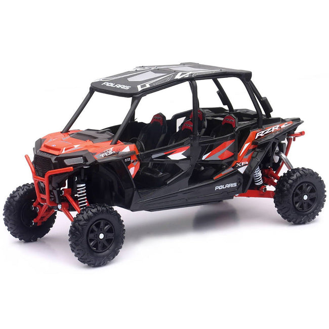 Polaris RZR XP 4 Turbo EPS Sport UTV Spectra Orange with Graphics and Black Top 1/18 Diecast Model by New Ray - New Ray - ModelCars.com